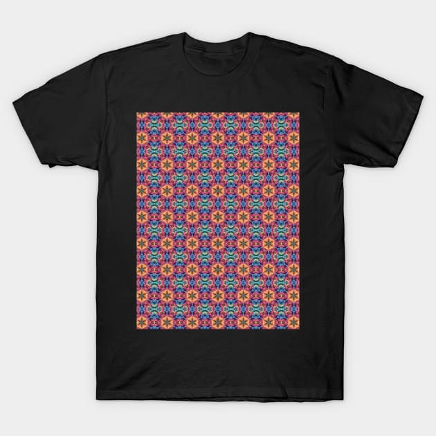 Kaleidoscope Textile Pattern T-Shirt by Amanda1775
